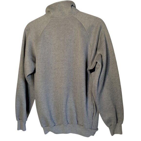 Vintage Track & Court Sweatshirt Men M Tall Gray Full Zip Red Blue Stripe Retro - Picture 3 of 16